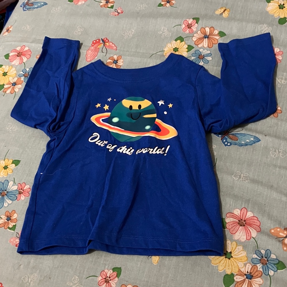 Garanimals Blue Long Sleeve Tee with Planet Design